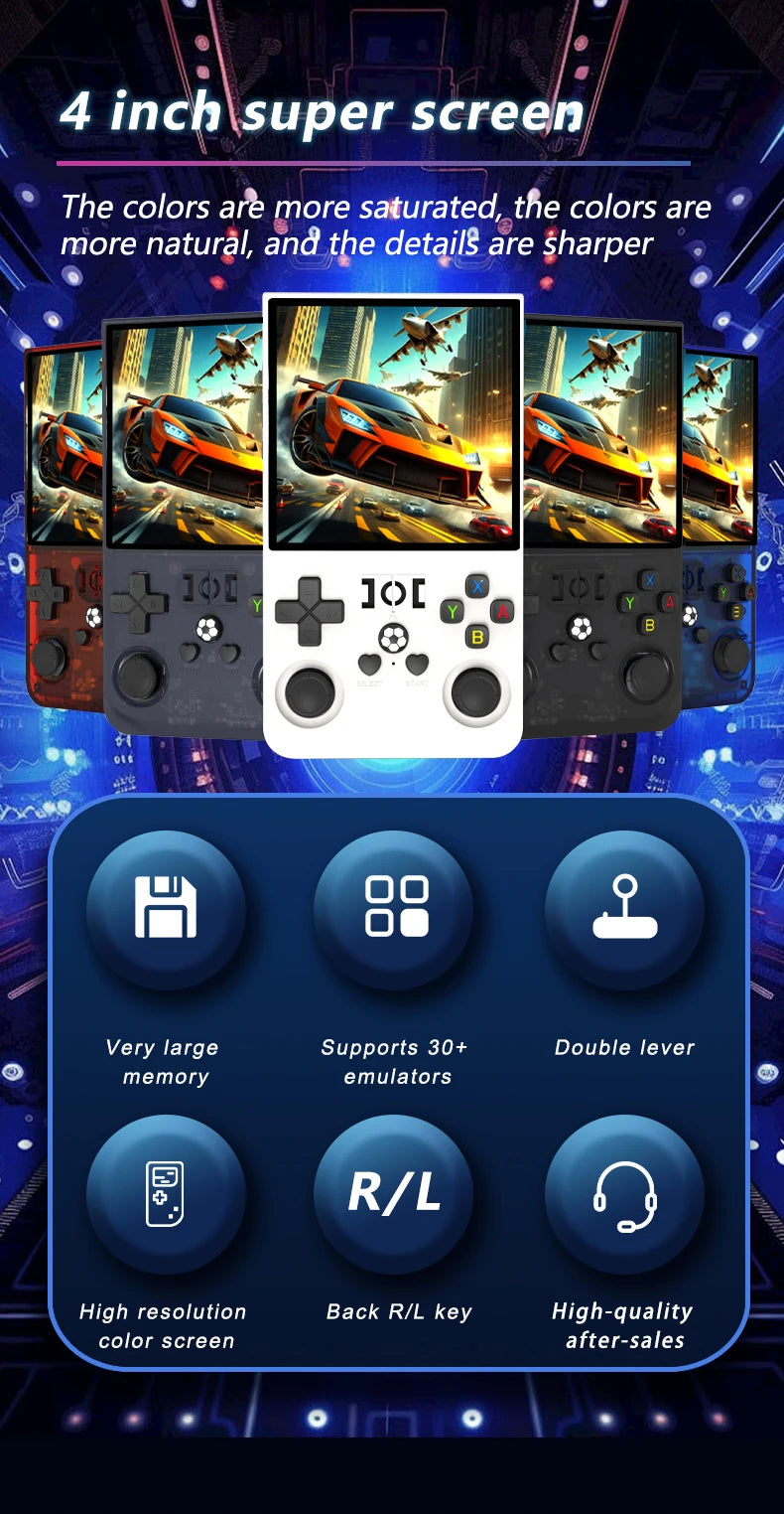 Gaming Point: R36Max Retro Pro: 4.0-inch Ultra-HD IPS Open Source Gaming Console