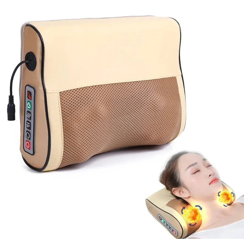 Back Neck Massager Infrared Heating Electric Shoulder Foot Massage Pillow Deep Tissue Kneading For Waist Legs Shoulder Women Men