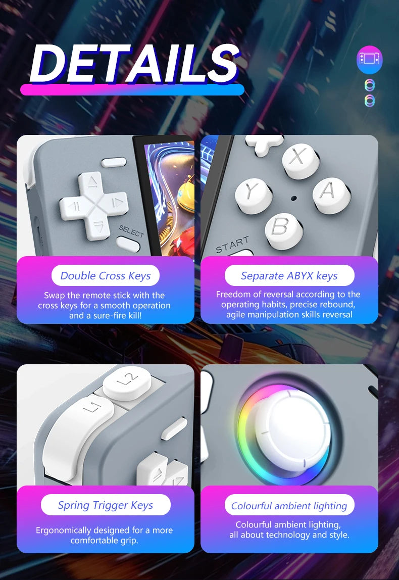 Gaming Point: XF40H Handheld Game Console Open Source Linux System 4.0inch IPS Screen 30+Emulators Pocket Video Player Game 4000mAh
