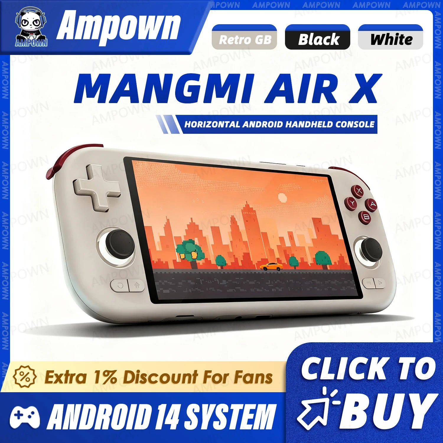 Gaming Point: MANGMI AIR X Handheld Game Console Qualcomm Snapdragon 662 5.5'' Touchscreen Android 14 Active Cooling Fan 15W Fast Charging RGB