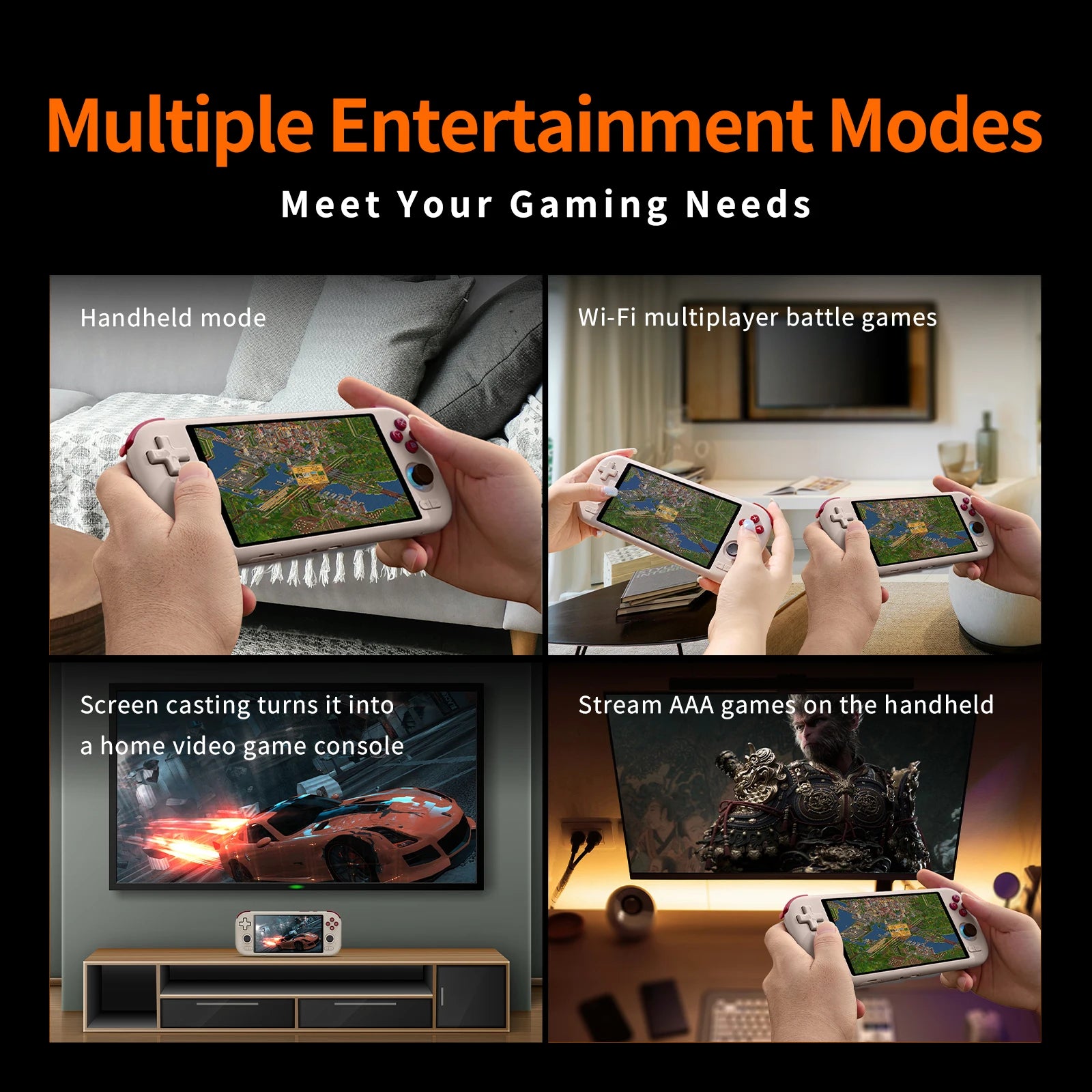 Gaming Point: MANGMI AIR X Handheld Game Console Qualcomm Snapdragon 662 5.5'' Touchscreen Android 14 Active Cooling Fan 15W Fast Charging RGB