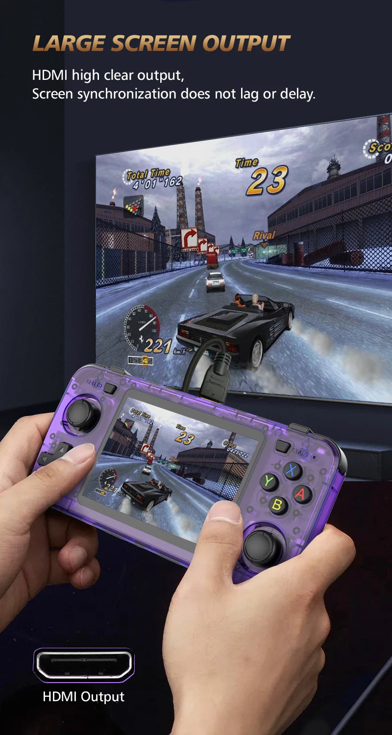 Gaming point: R36H Retro Handheld Game Console Open Source Arkos System 128G 20000+ Classic Games Console Portable Game Players