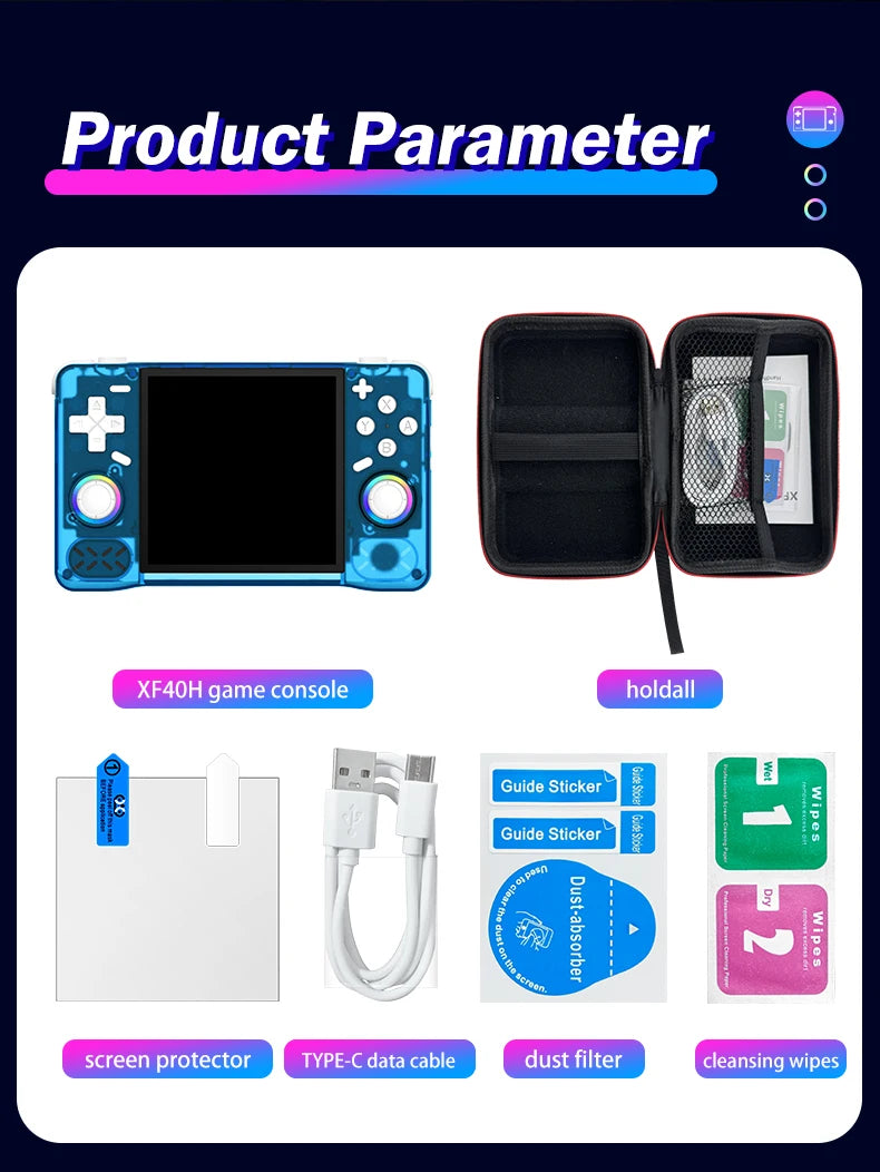 Gaming Point: XF40H Handheld Game Console Open Source Linux System 4.0inch IPS Screen 30+Emulators Pocket Video Player Game 4000mAh