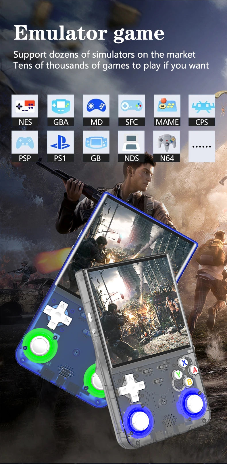 Gaming Point: New Arrival R36 Ultra Game Console 64G 128G 4.0inch IPS Screen for Adult Kids Game Player Handheld Video Game Consoles Portable