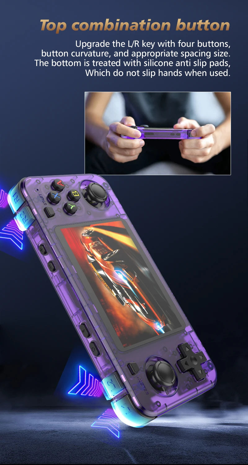 Gaming point: R36H Retro Handheld Game Console Open Source Arkos System 128G 20000+ Classic Games Console Portable Game Players